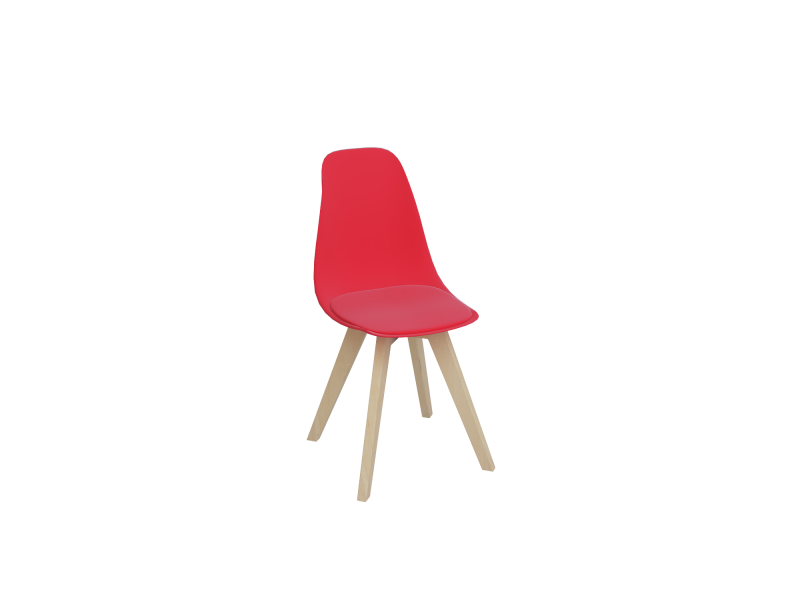 休閑椅（白色/紅色）